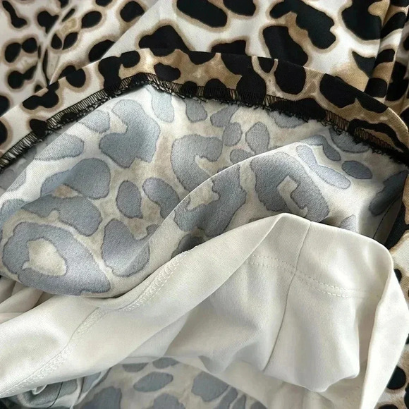 Cache Leopard Animal Print Rushed Sleeveless Sheath Dress Belted Sz 2 - Picture 9 of 9